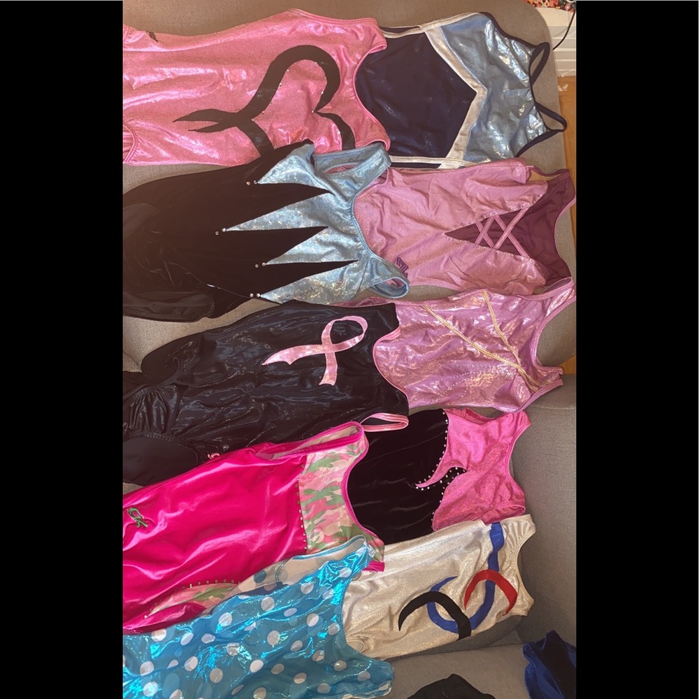 Gymnastics leotards in bulk/individual great cond.